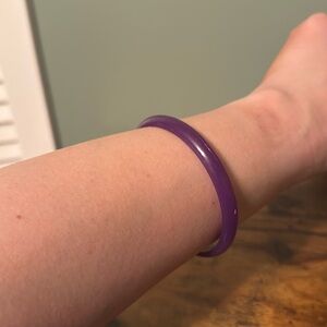 Vintage Plastic Bangle Bracelet, Purple, Retro, Boho